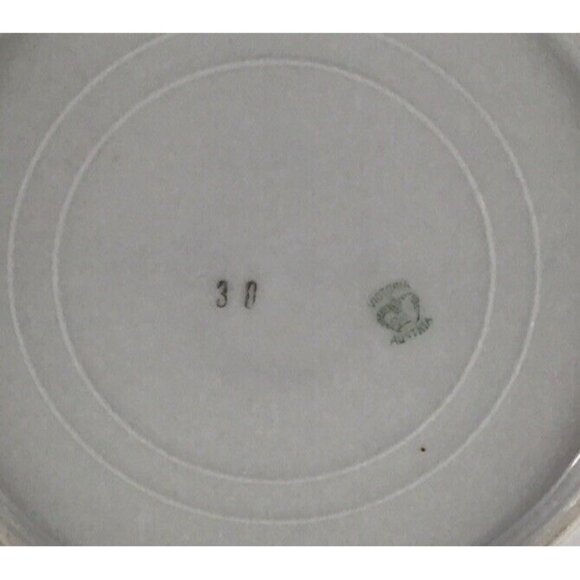 Victoria Austria Schmidt 30 8" Plate Fish Painted Collector Gold Rim Vintage #1 - Picture 7 of 8